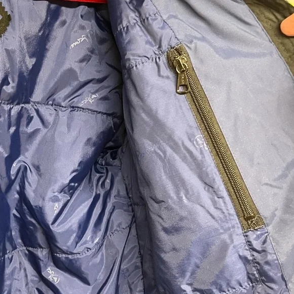 Obermeyer Iris Blue Floral Zip Front Insulated Ski Snowboard Hood Coat Women 12 - Picture 14 of 16